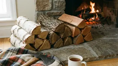 Чистое стекло и ровное пламя: дрова для камина